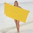 thumbnail image 2 of C-80 Yellow Yellow Beach Towel Large 31 5X51 2In Polyester Quick Drying Multi Purpose Sports Use #H8C58, 2 of 6