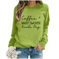 thumbnail image 2 of WEAIXIMIUNG Sweat-Shirt Personnalisé Mode Décontractée Couleur Unie Manches Longues Imprimé Lettres Col Rond, 2 of 4
