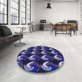thumbnail image 4 of Ahgly Company Machine Washable Indoor Rectangle Transitional Periwinkle Purple Area Rugs, 8' x 10', 4 of 7