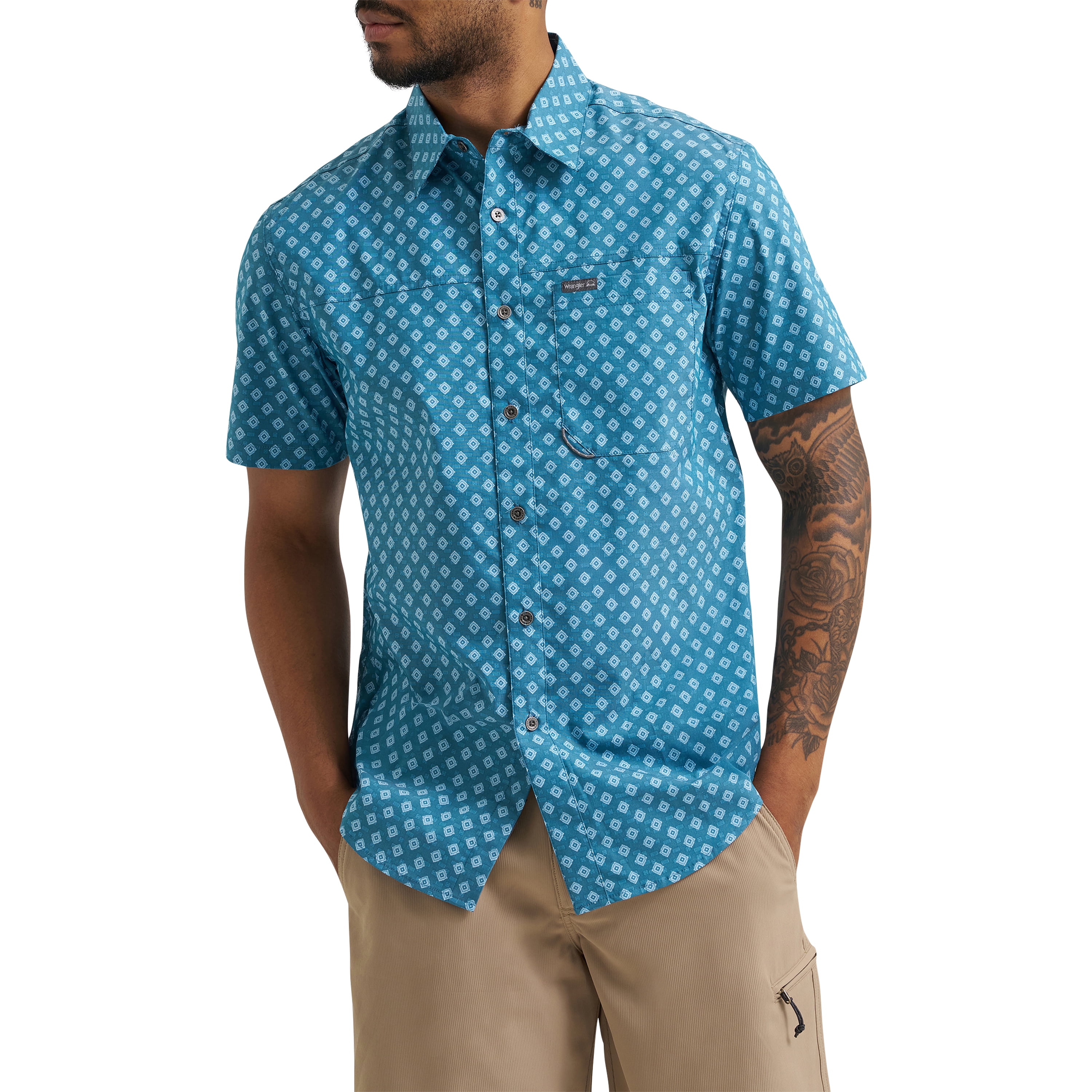 Chemise à manches courtes Fraser pour hommes Wrangler® avec une seule poche