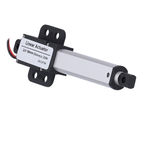 Vérin Linéaire à Vis en T 12V, Course de 50 mm, Mini Moteur Électrique à Vérin Linéaire avec Interrupteur de Limite Interne pour Appareils Ménagers, Automobile, Industrie, Restauration, Installations de Ventilation