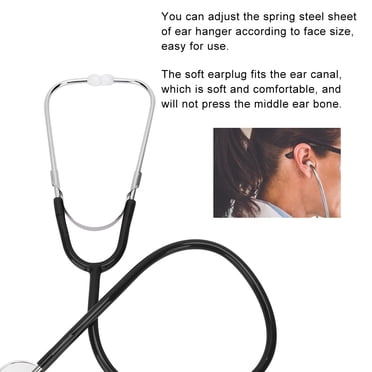 Stéthoscope de Cardiologie, Stéthoscope Professionnel à Tête Unique en Alliage d'Aluminium pour Détection du Cœur et des Poumons, Échoscope pour Médecins, Infirmières, Étudiants, Usage Médical et à Domicile