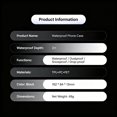 thumbnail image 2 of EGNMCR Waterproof Case Shockproof Clear Protective Cover Phone Cover, 2 of 5