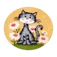 thumbnail image 2 of DIY Crochet Thread s Embroidery Carpet Set Latch Hook for Adults cat, 2 of 8
