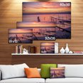 thumbnail image 3 of Fishing Pier in Sea at Sunset - Seashore Canvas Art Print, 3 of 4