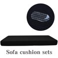 thumbnail image 1 of Cozival Housse de Sofa, Housse de Coussin de Sofa, Protège-Housse Extensible pour Canapé, Fauteuil Inclinable et Meubles de Salon, Housse de Coussin Résistante à l'Eau et Lavable à la Machine, Housse Extensible pour Sofa, Noir, 1 of 4