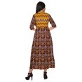 thumbnail image 4 of Moomaya Printed Front Slit A-Line Kurtis For Women Short Sleeve Summer Kurta, 4 of 5