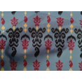 thumbnail image 4 of oneOone Tissu Popeline de Coton Rayé & Paisley Imprimé Ikat 56 Pouces de Large, 4 of 4