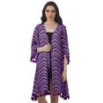 thumbnail image 1 of Moomaya Moss Georgette Printed Shrug Beach Cloth 3/4 Sleeve Cardigans For Women, 1 of 6