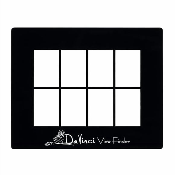 Creative Mark Davinci Artist Viewfinder - 3"" X 4"" Viewfinder For Drawing Allows Scene Or Object In Eight Sections