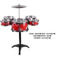 thumbnail image 2 of CHOK Jazz Drum Set with Chair for Kids Musical Instruments Educational Toys for Children (Red), 2 of 5