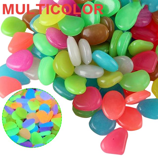 Leutsin Glow in The Dark Pebbles Luminous Stones Rocks For Garden Aquariums Decoration