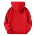 thumbnail image 3 of Haut à Épaule Enfants Uni à Manches Longues Chandail à Capuchon Sport Décontracté, 3 of 7