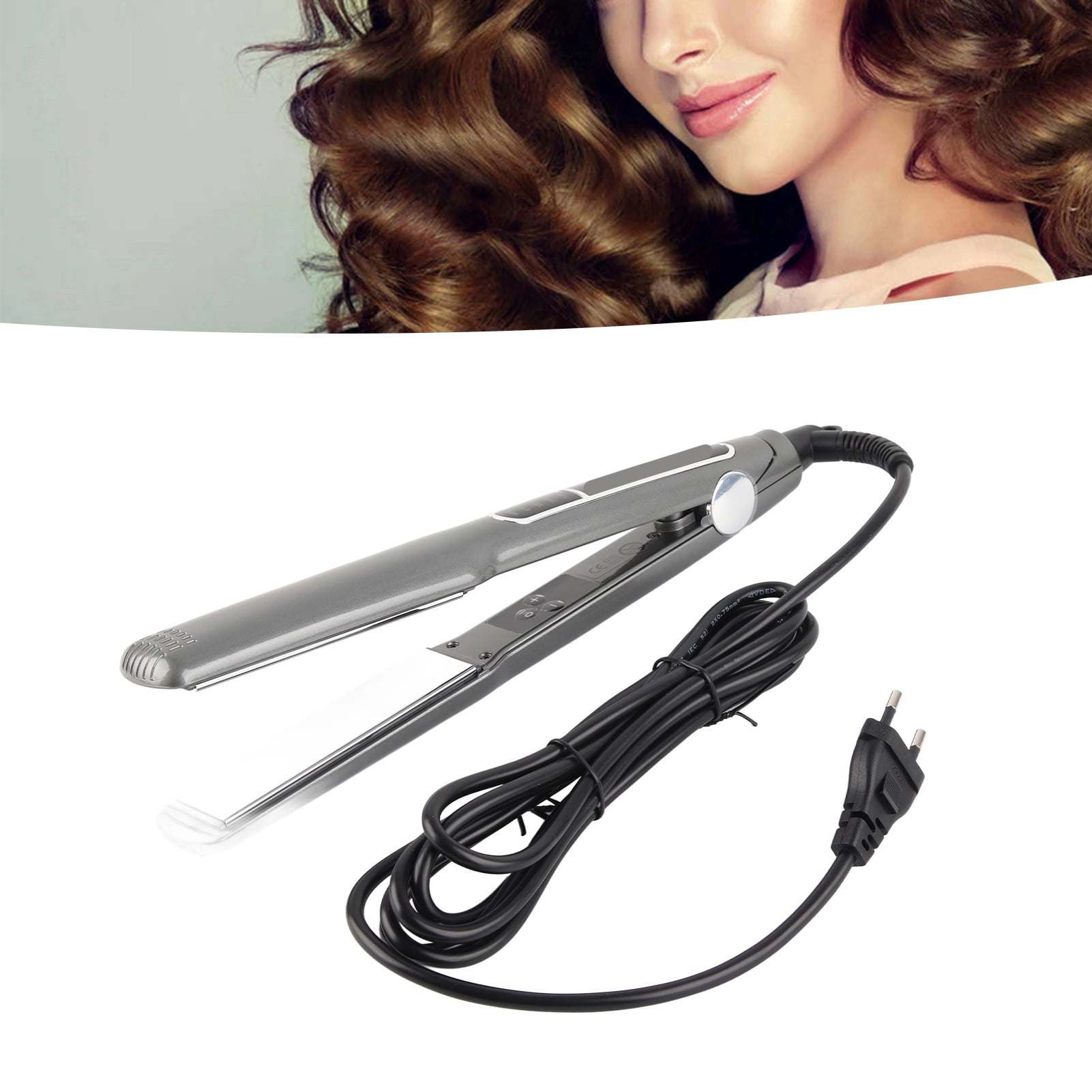 Hair Straightener, EU Plug 220v Hair Straightening Iron Fast Heating 480 Degrees Fahrenheit Keratin Sealing  for Home for Hair Curling