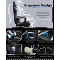 thumbnail image 4 of Yaheetech High Back Ergonomic Gaming Chair with Slide Out Footrest, Black/White, 4 of 8