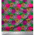 thumbnail image 1 of Soimoi Poly Georgette Fabric Flower Artistic Print Fabric by Yard 42 Inch Wide, 1 of 3