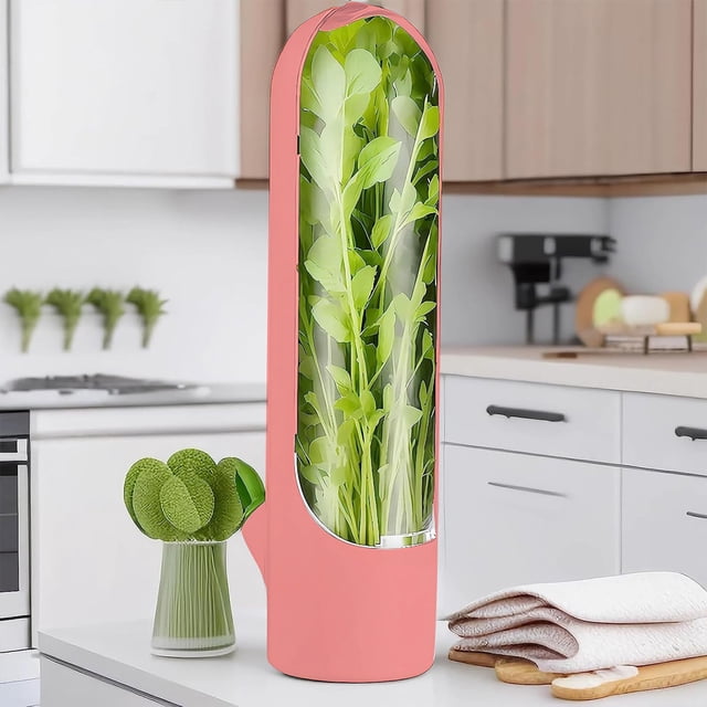 Refrigerator Fresh Pod Containers Set for Veggie Storage Keep Cilantro Parsley and Asparagus Crisp and Flavorful in Fridge
