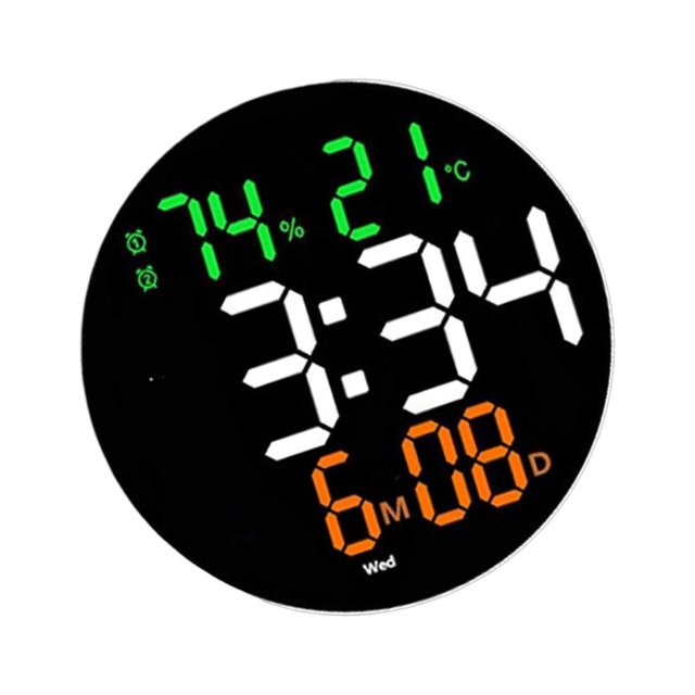 Wall Clock USB Powered Clock home Decoration Wall Digital Clock for Living Room Mixed Light