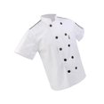 thumbnail image 1 of Men Women Short Sleeve , Restaurant Chef Jacket Kitchen Coat XL White, 1 of 9