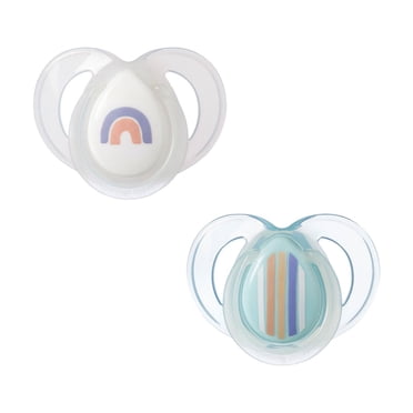 Sucette lumineuse Tommee Tippee Night Time, conception symétrique, boîte de stérilisation incluse, silicone sans BPA, 6 à 18 mois, lot de 2 sucette