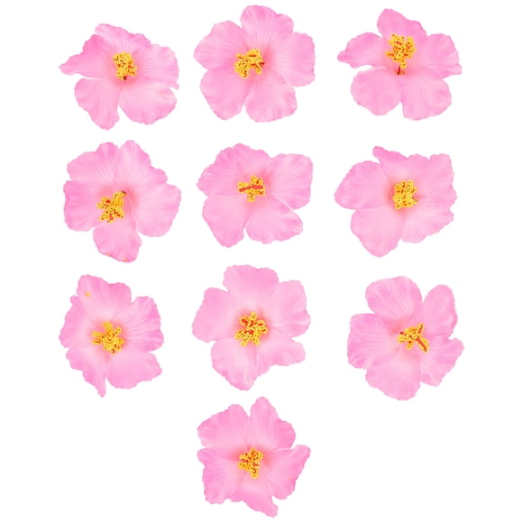 10pcs Beautiful Hibiscus Flowers Pretty Hibiscus Lifelike Faux Flowers