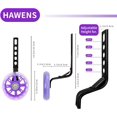 thumbnail image 3 of Graflsoa 12-20 Inch Kids Bike Training Wheels with LED Lights, Adjustable Stabilizer Support, Purple Flashing Wheels, Steel & Rubber Construction, Easy Installation Kit Included, 3 of 6