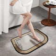 thumbnail image 2 of asddcavvf Half Bath Mat Fit Under Door Non Washable Bathroom Mat With Rubber Backing Absorbent Woven Half Round Shower Rug Flower Bath Rugs 19.69"x31.5"(13 Blanket Couch Pumpkin Blanket Soft Remnant C, 2 of 4
