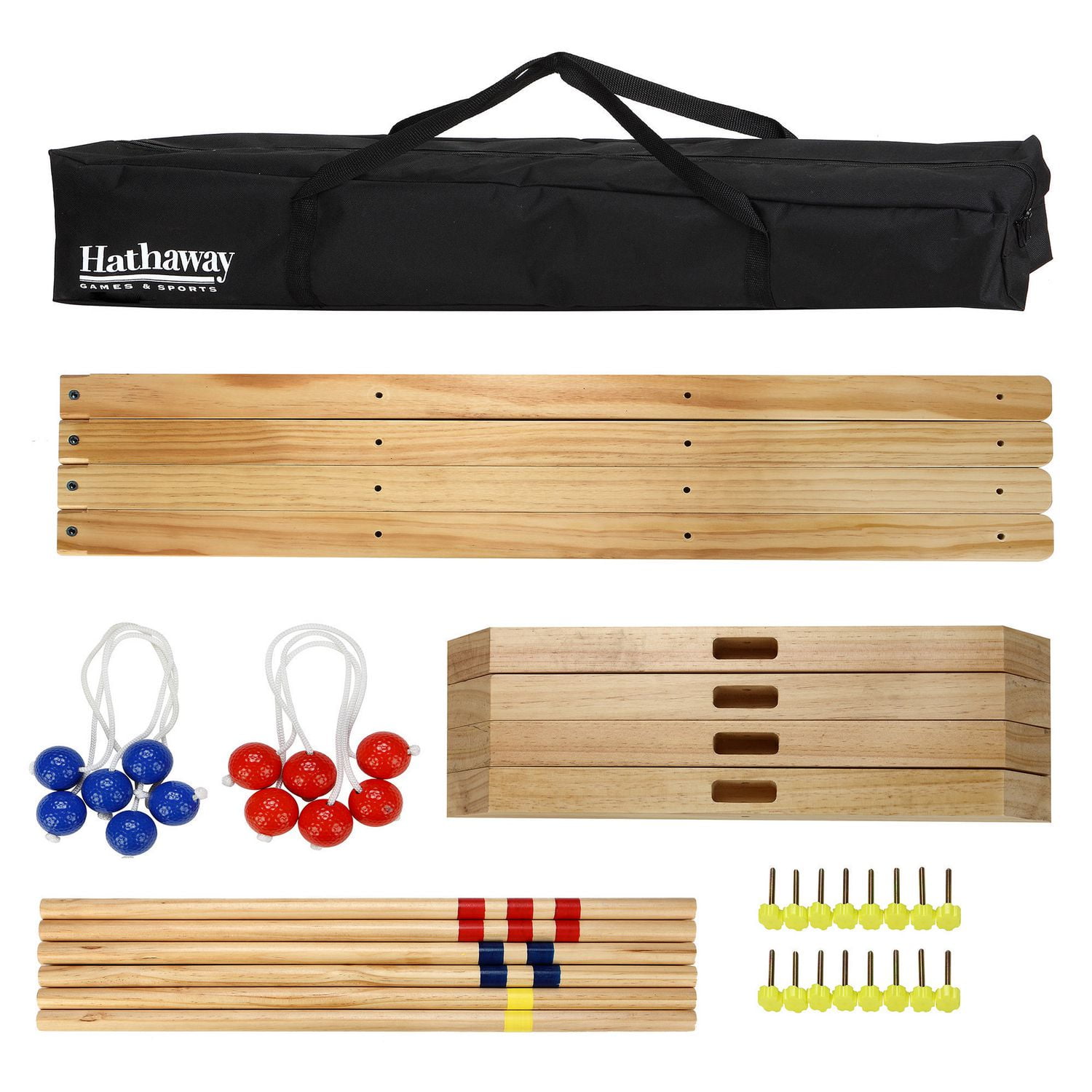 Ens. de jeu de lancer Hathaway à l’échelle en bois massif