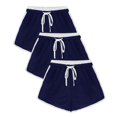 thumbnail image 1 of Timegard Shorts for Women 3pc Elastic Waist Comfy Ruched Loungewear Summer Workout Running Shorts, 1 of 4