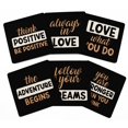 thumbnail image 1 of Inkdotpot Set of 6 Drink Coasters Easy Clean 4-inch SquareCoastersCork Base-Reusable- Quotes, 1 of 8