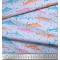 thumbnail image 2 of Soimoi Rayon Fabric Bubbles & Fish Ocean Print Fabric by The Yard 42 Inch Wide, 2 of 2