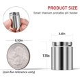 thumbnail image 2 of Titanium Small Pill Holder Keychain   Portable Pill Case  Pocket Pill Box Container Carrier to Hold Pills  Vitamins  Fish Oil  Supplements, 2 of 6