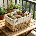 thumbnail image 4 of thefmos Small Woven Storage Basket, Rectangular Decorative Rattan Organizer Bin, Plastic Sundries CosmeticToyContainer for Home Bathroom Bedroom Kitchen Office, 4 of 6