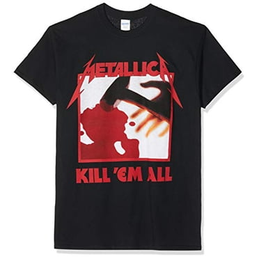 Metallica T-Shirt Ajusté pour Homme Kill 'Em All Tracks (Impression au Dos) Grand Noir