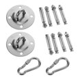 thumbnail image 3 of Hammock Chair Mounting Bracket Silver 2Set 3.5x3.5x1.2In, 3 of 6