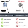 thumbnail image 3 of SAN LIKE Fishing Landing Net with Telescoping Pole Handle, Trout Fishing Rubber Coated Landing Net for Easy Catch Release, Extend to 15-43 inch, 3 of 7