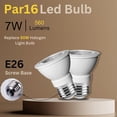 thumbnail image 2 of Ampoules DEL PAR16 à Intensité Réglable, 5000K Blanc Froid, 7 W 560 Lm, Projecteurs DEL (Équivalent 50 W) Douille à Vis E26, Lot de 6, 2 of 8