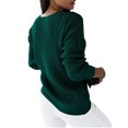 thumbnail image 4 of LUXUR Women Chunky Knitted Sweaters Knitwear Chic Pullover Green L, 4 of 4