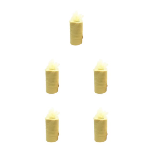 Maytalsory Polyester Durable And Reliable White Roll Wrist Tulle Essential For DIY Weddings Roll Tulle light yellow 5Set