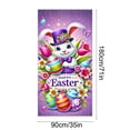 thumbnail image 3 of CaiYueKe Easter Door Cover Decoration Outdoor Party Decor Spring Holiday Door Curtain Bunny Rabbit Egg Festive Atmosphere Photography Backdrop Vertical Horizontal Hanging Decorations, 3 of 7
