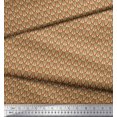 thumbnail image 2 of Soimoi Moss Georgette Fabric Leaves Small Print Fabric by Yard 42 Inch Wide, 2 of 3