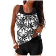 thumbnail image 2 of UPPADA 2 Piece Full Coverage Swimsuits for Women Floral Athleti Crewneck Bathing Suits High Waisted Tummy Control Modest Swimwear Comfy Tankini Top with Shorts Black,Xl, 2 of 5