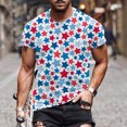 thumbnail image 1 of LSLJS Men's Patriotic Shirts Independence Day Stripes Print T-Shirts Round Neck Short Sleeve Shirts, 1 of 5