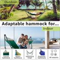 thumbnail image 4 of Tranquillo Hamac Universel avec Supports en Acier Enduit Électrostatique, Support de Hamac Réglable et Pliable avec Filet en Polyester à 2 Couches et Sac de Transport pour 2 Personnes. Toile - Vert Émeraude, 4 of 5