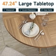 thumbnail image 3 of MARNUR Round Dining Table for 4 Persons 47" Kitchen Table for Dining Room Kitchen, Walnut (Only Table), 3 of 8