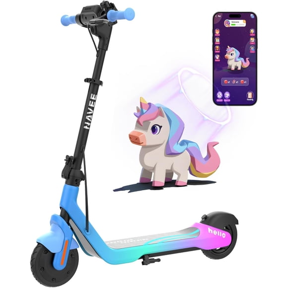 Navee Foldable Kid Electric Scooter K100 Max for kids 6-14, Apple Find My/RBG Light/Speed Limit Control/132Lbs Max Load