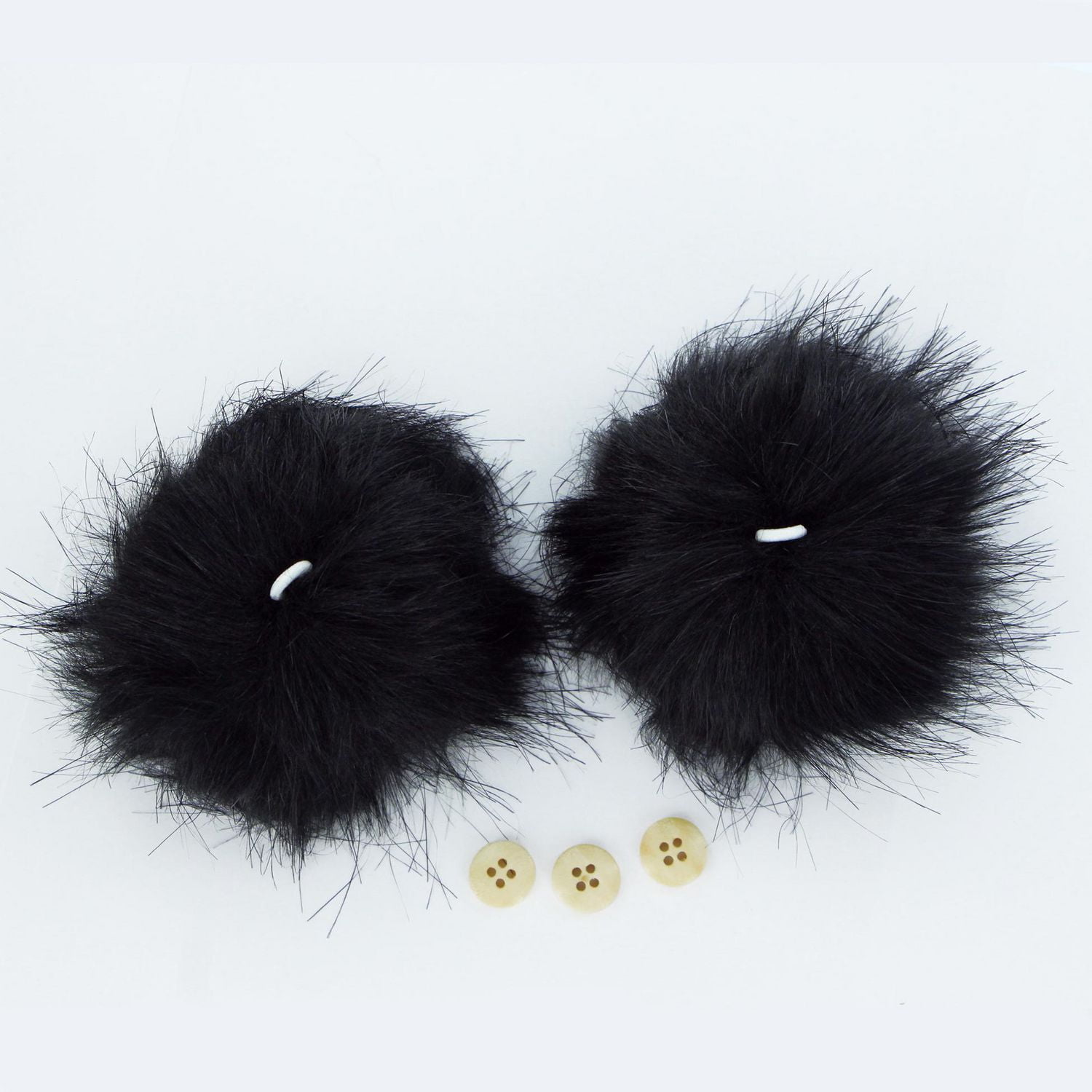 LOVE KNITTING Pom Pom 10 cm (4 po) noir - 2 pièces