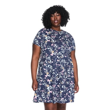 Robe t-shirt à encolure ras du cou Lane Bryant Plus pour femmes