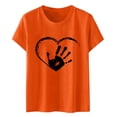thumbnail image 1 of TZEWGL T-Shirt Graphique Décontracté Imprimé Couleur Orange Manches Courtes Col Rond pour Tout-Petits Filles Garçons Taille 12-13T, 1 of 5
