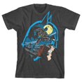 thumbnail image 1 of DC Comics Batman Action Shot Kids Heather Charcoal T-Shirt, 1 of 2